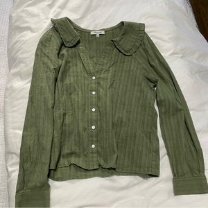 Madewell scalloped collar top